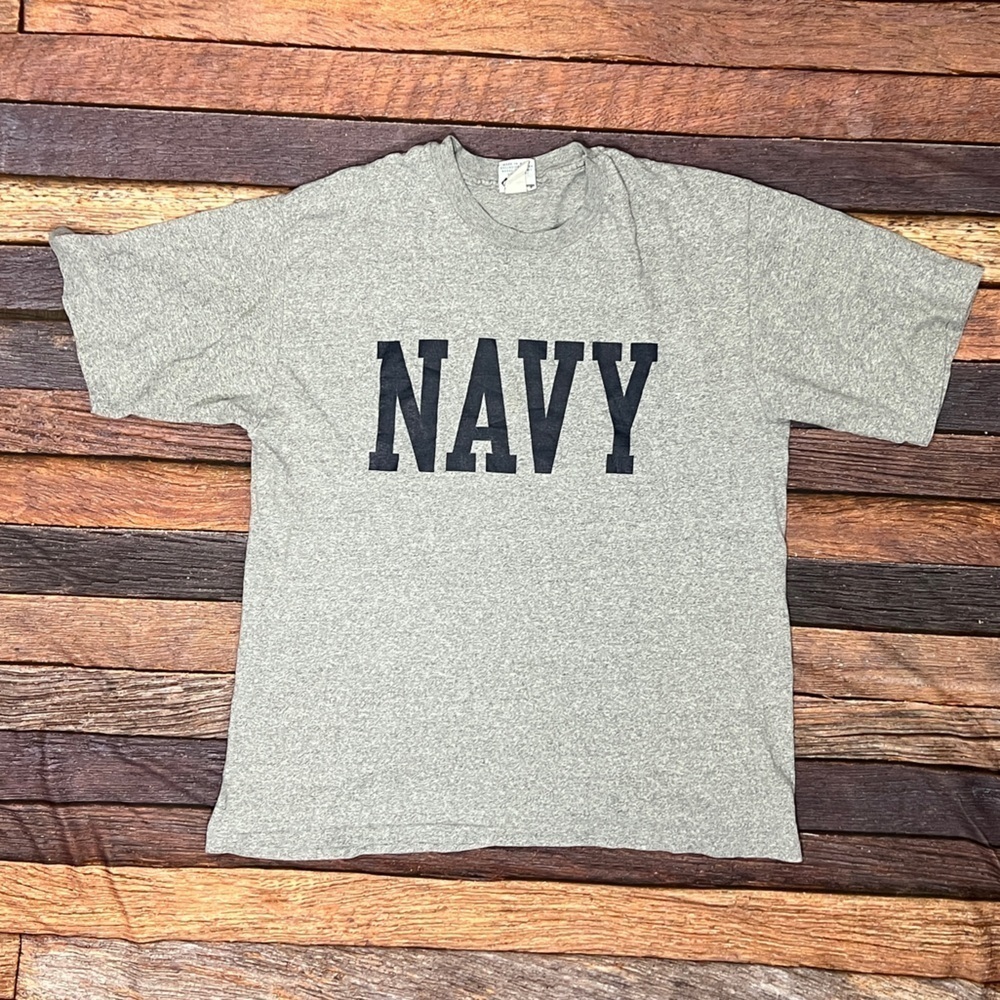 Navy Midshipmen Naval VTG Military Gray Mens Tshirt Graphic Uniform